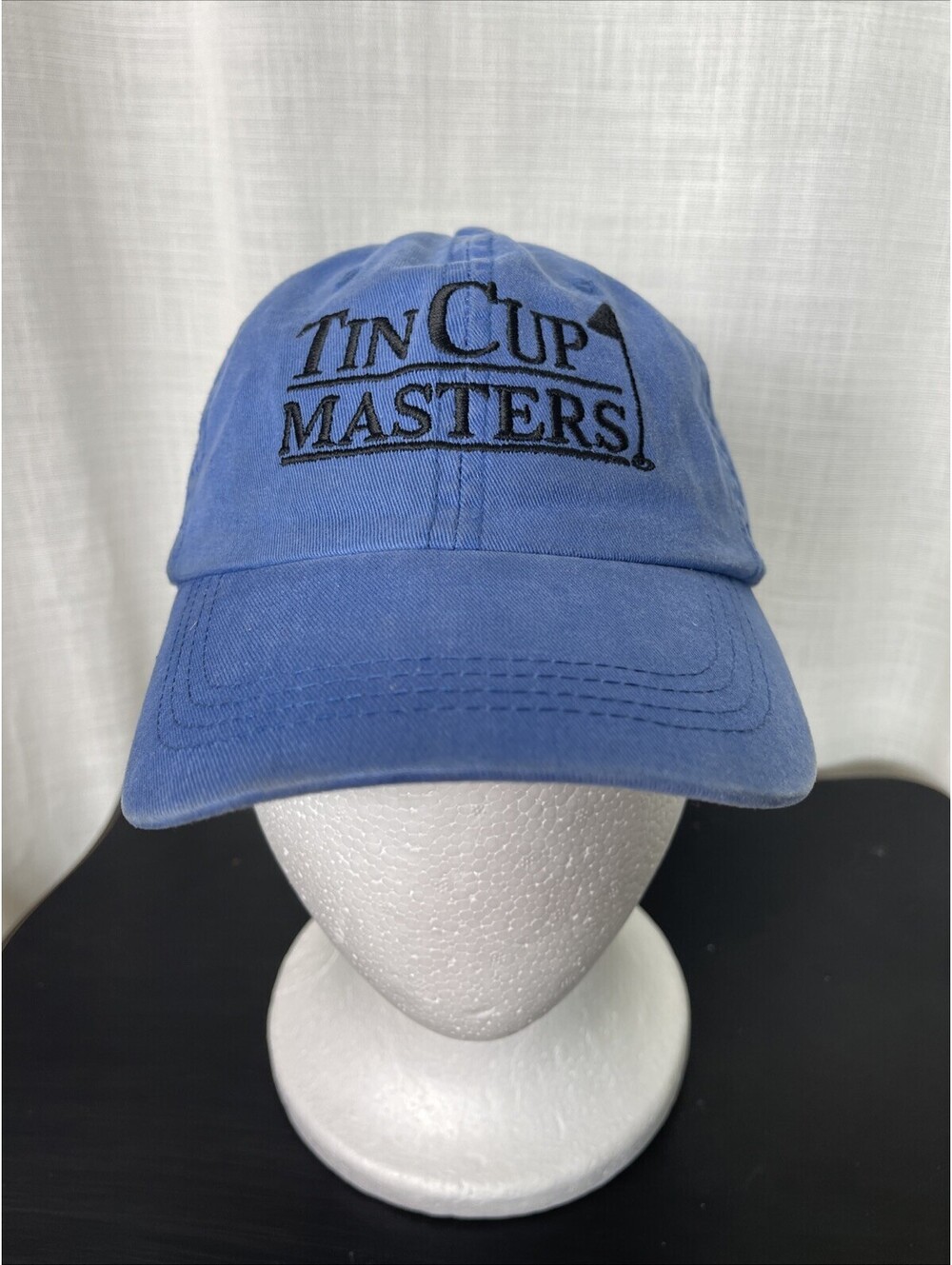 Blue Cotton Tin Cup Masters Baseball Cap Slide Back